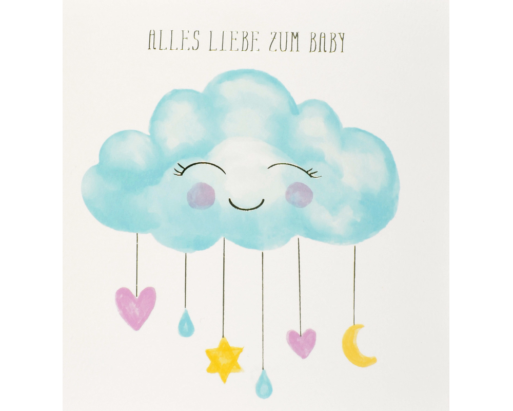 ABC Glückwunschkarte Baby Mobile 1120003700 15x15cm