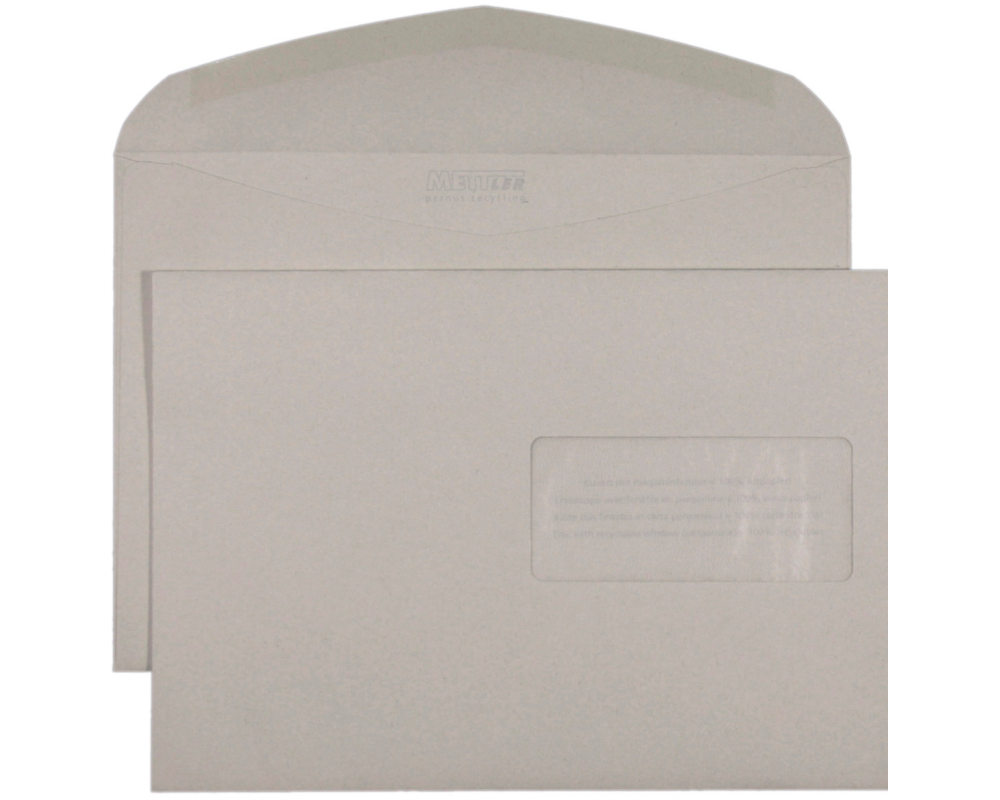 METTLER Couvert Fenster rechts C5 8054 100g, recycling 500 Stk.
