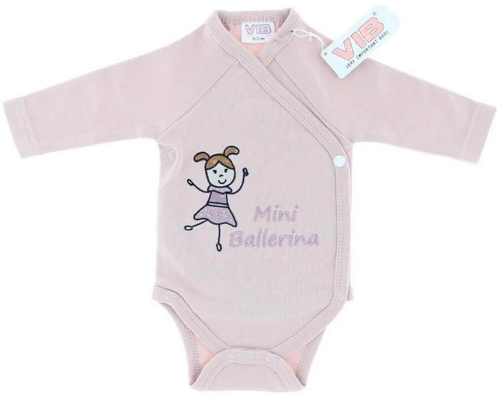 Very Important Baby Langarm-Wickelbody Mini Ballerina Rosa Gr. 56