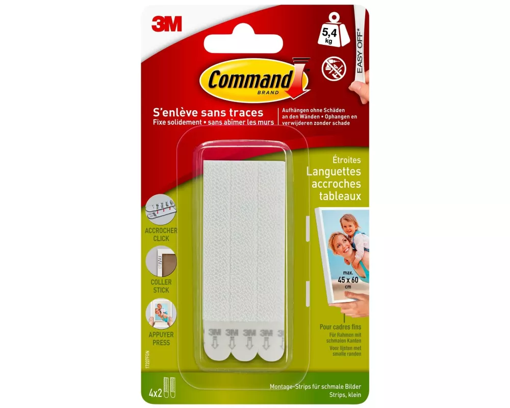 Command Klebepad Command M Schmal, 5.4 kg, Weiss, 4 Set