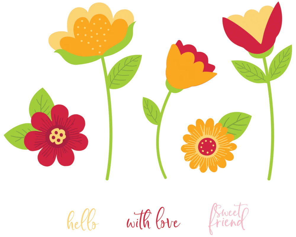 SIZZIX Stempel 666994 Whimsy Bloom 22 Stück