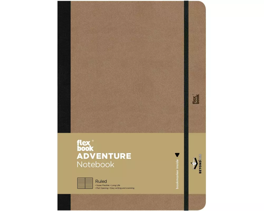 Flexbook Adventure Notebook 17 x 24 cm, Liniert, Camel
