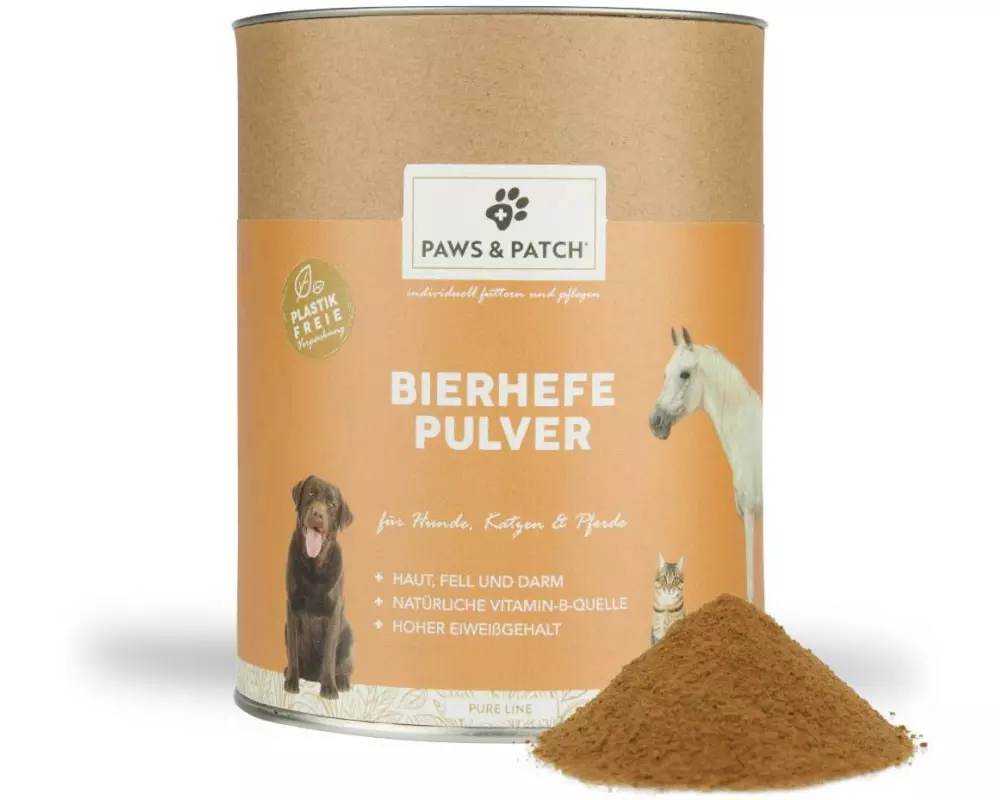 Paws & Patch Hunde-Nahrungsergänzung Bierhefe Pulver 500 g