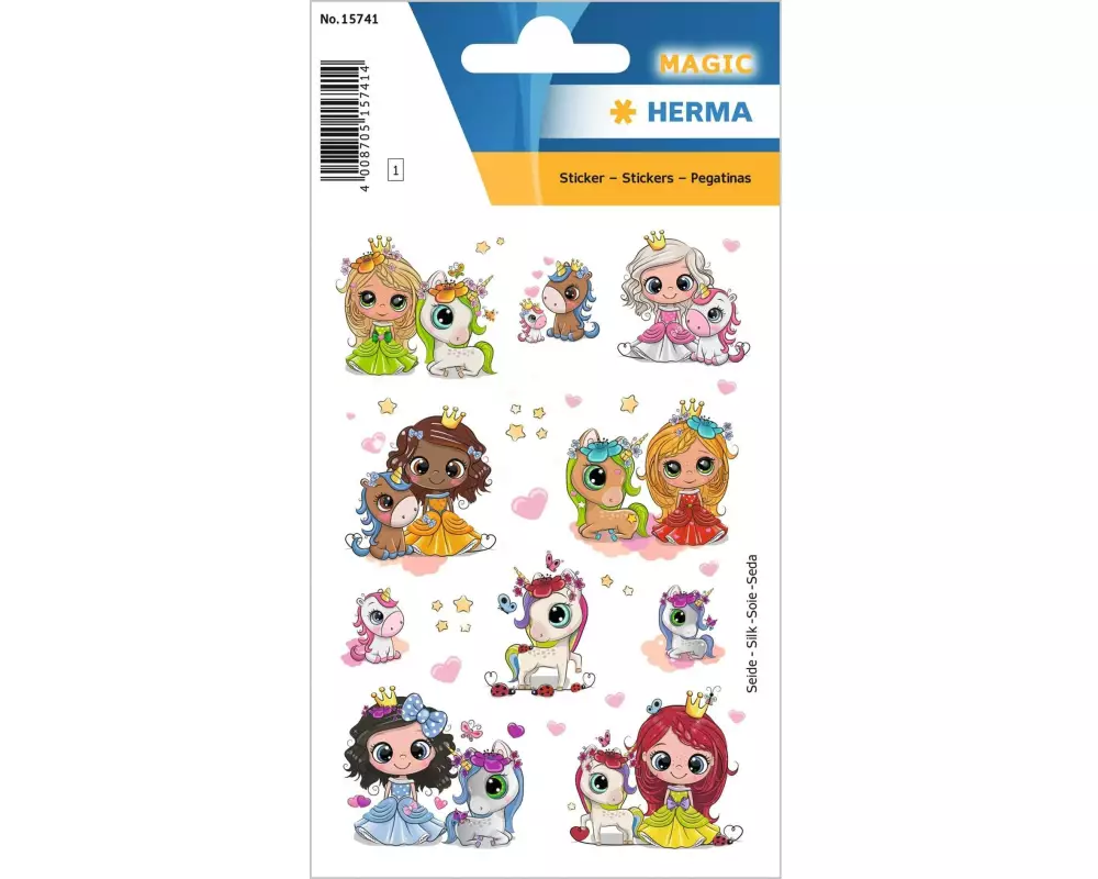Herma Stickers Motivsticker Magic Prinzessin 10 Stück Mehrfarbig