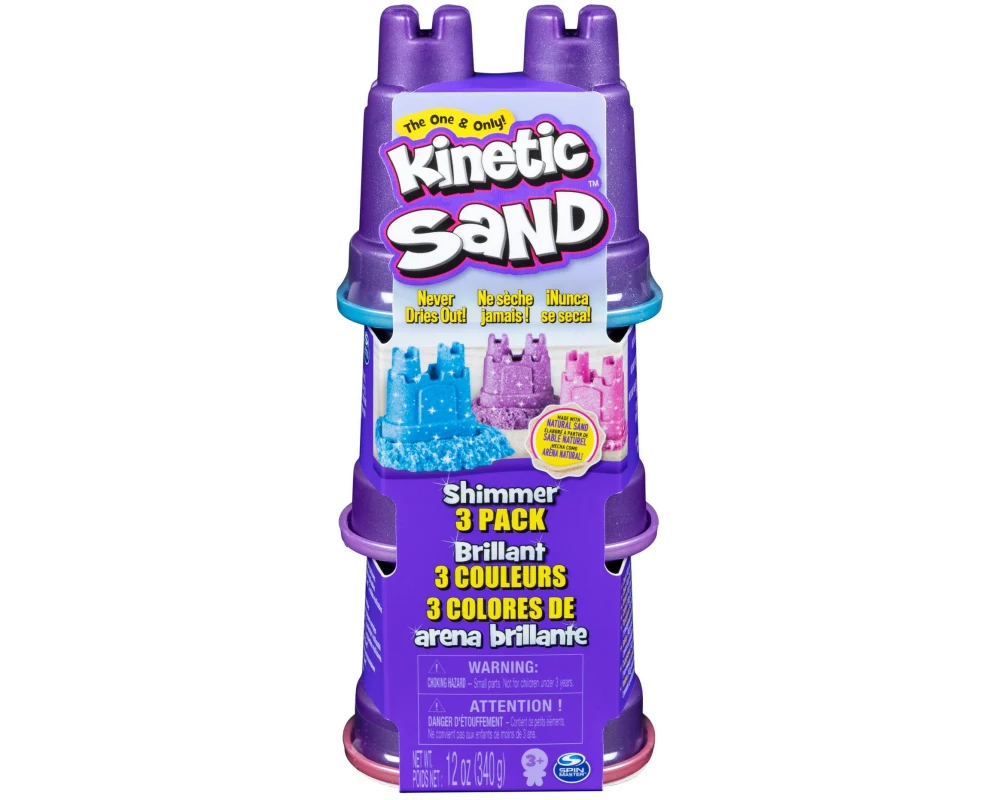 Spinmaster Kinetic Sand Shimmer Sand 3er-Pack
