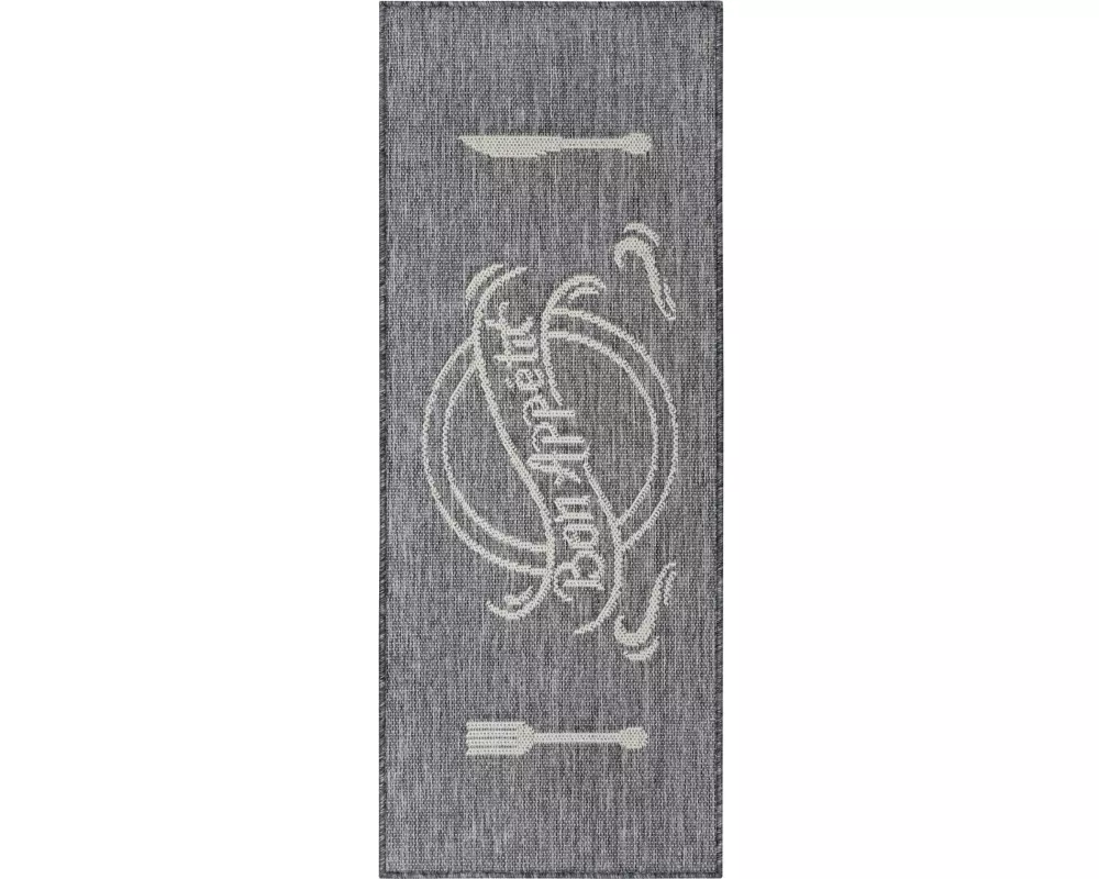 Hanse Home Teppich Bon Appetit 62 cm x 150 cm, Grau