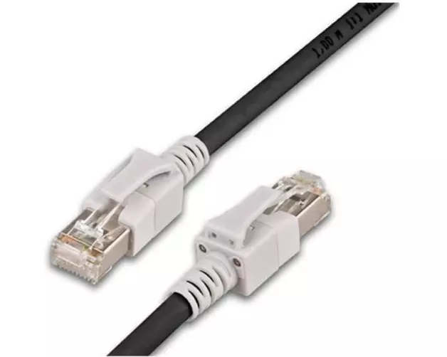 Wirewin Patchkabel RJ-45 - RJ-45, Cat 6A, S/FTP, 0.5 m, Schwarz