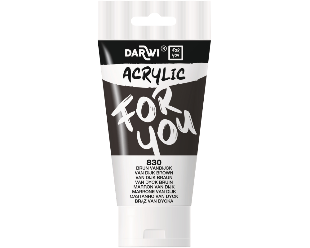 DARWI Acrylfarbe 75ml DF5150075830C Braun Vandijck
