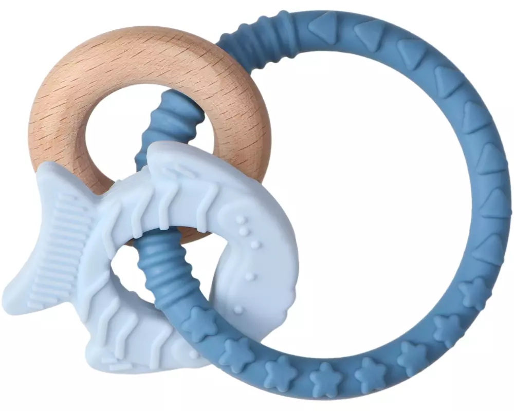 Label Label Beissring Fisch Blau