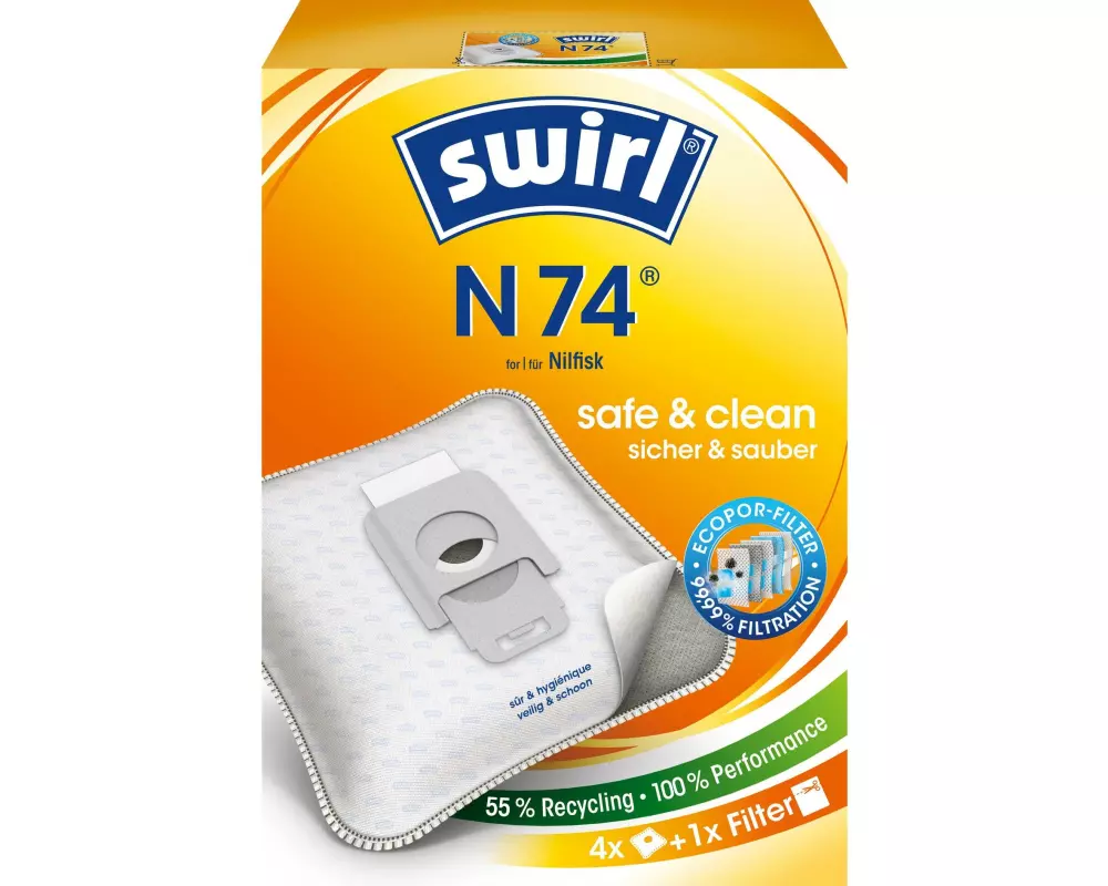 Swirl Staubfilterbeutel P 43 MicroPor Plus 4 Stück