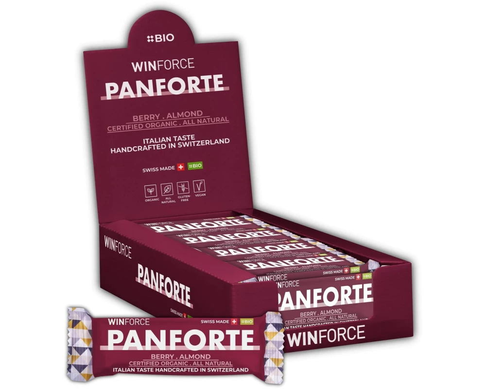 WINFORCE Riegel Panforte Bar Berry Almond, 5 Stück