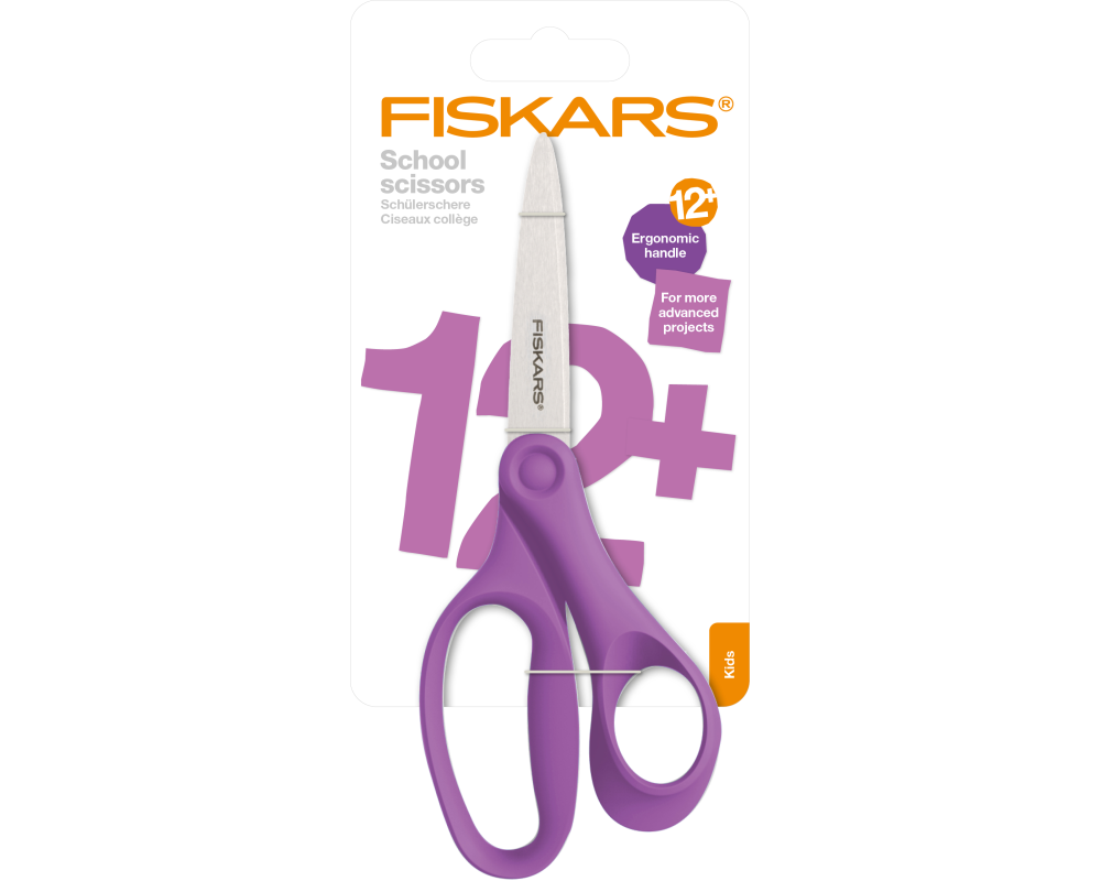 FISKARS Schulschere 18cm 1067857 violett, Rechtshänder
