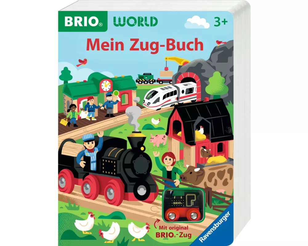 BRIO Vorlese-Spielbuch mit BRIO-Zug und Gleisspuren