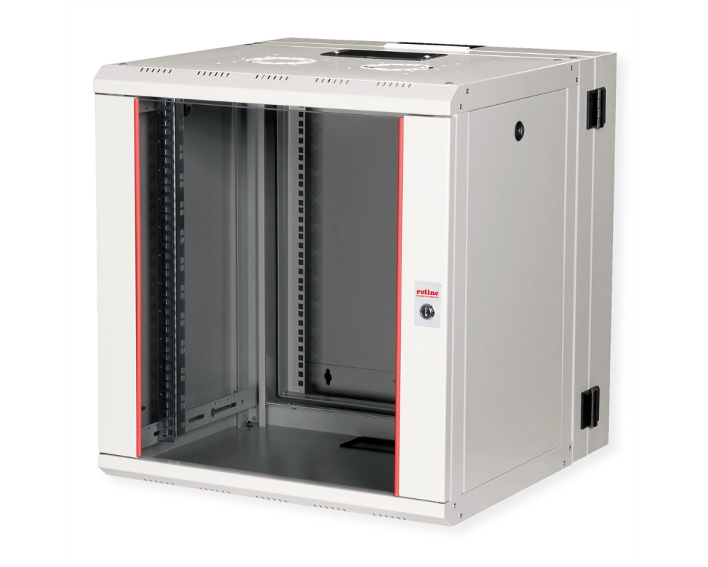 ROLINE 19-Zoll Wandgehäuse Pro 12 HE, 600x600 BxT zweiteilig schwenkbar grau