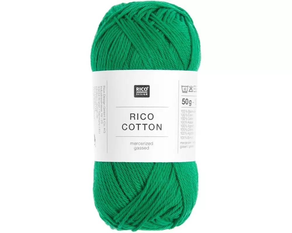 Rico Design Baumwollgarn Grün, 50 g, 125 m
