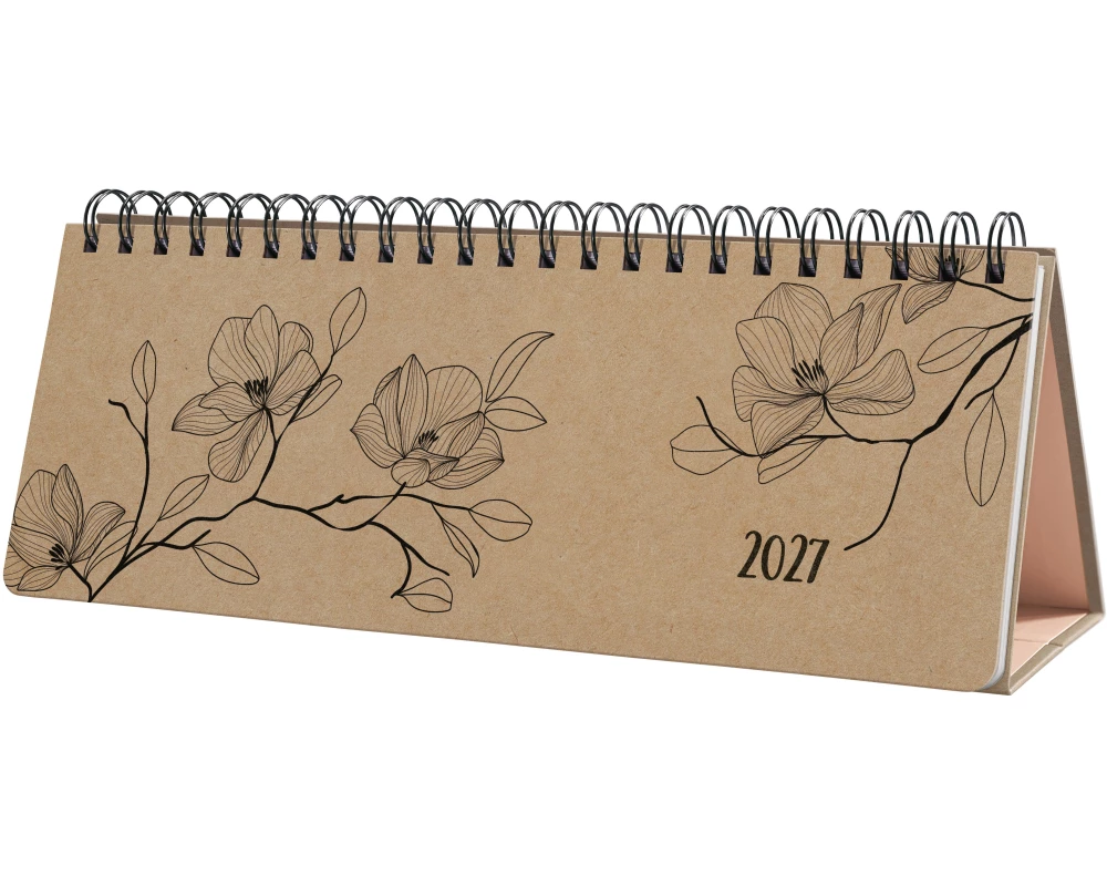JOLIE Tischkalender Pure 2027 7J902 1W/2S black magnolia 30x15.4cm