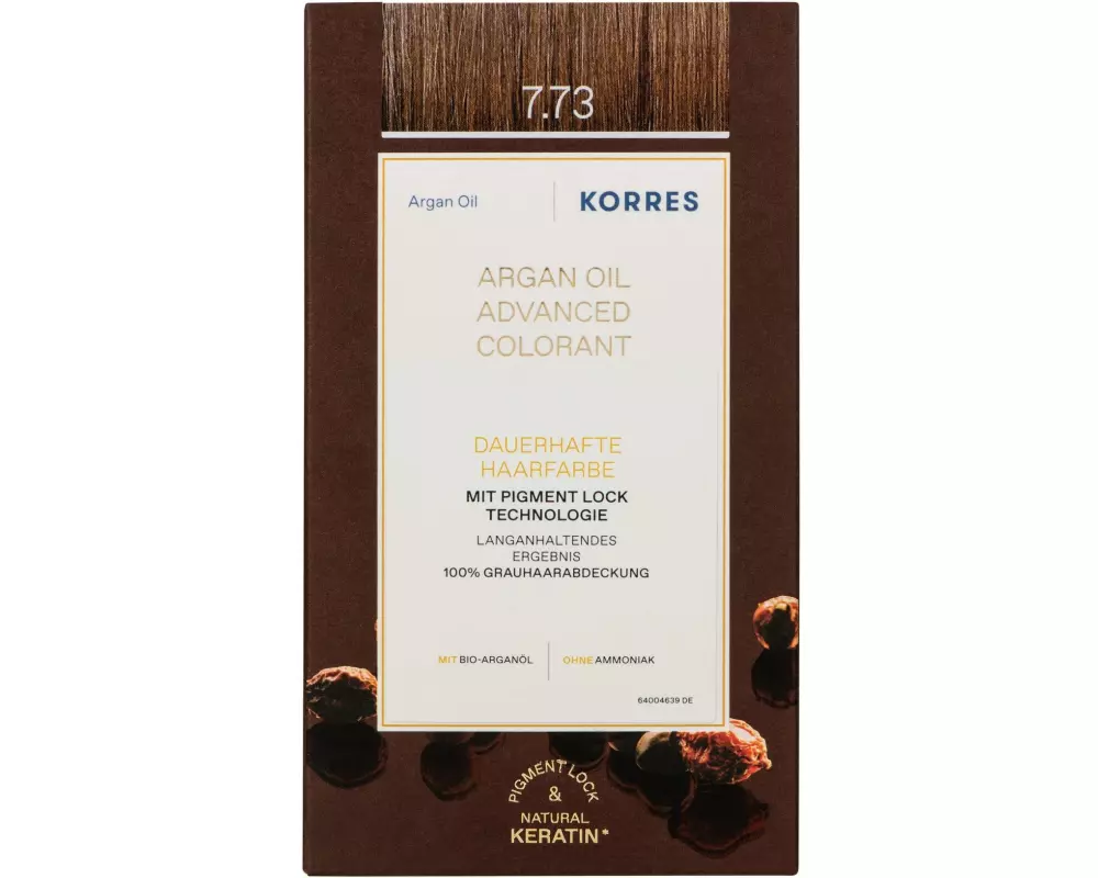 KORRES Permanente Haarfarbe Argan Oil 7.73 Golden Moca 145 ml
