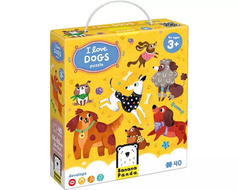 Banana Panda Puzzle Ich liebe Hunde
