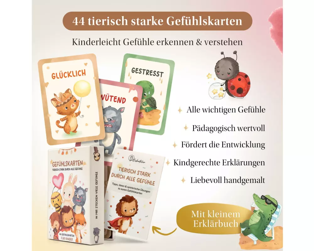 Eulentaler Kinderspiel Gefühlskarten für Kinder 44 Karten