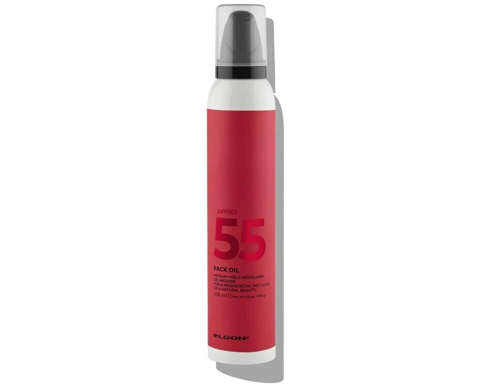 Elgon Affixx - 55 Pack Oil Medium-Hold Gel Mousse 200 ml