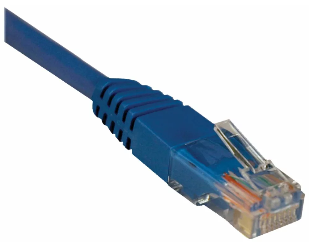 EATON TRIPPLITE Cat5e, 350mHz, Molded, UTP, Ethernet Cable, RJ45, M/M - Blue, 1ft. 0.31m
