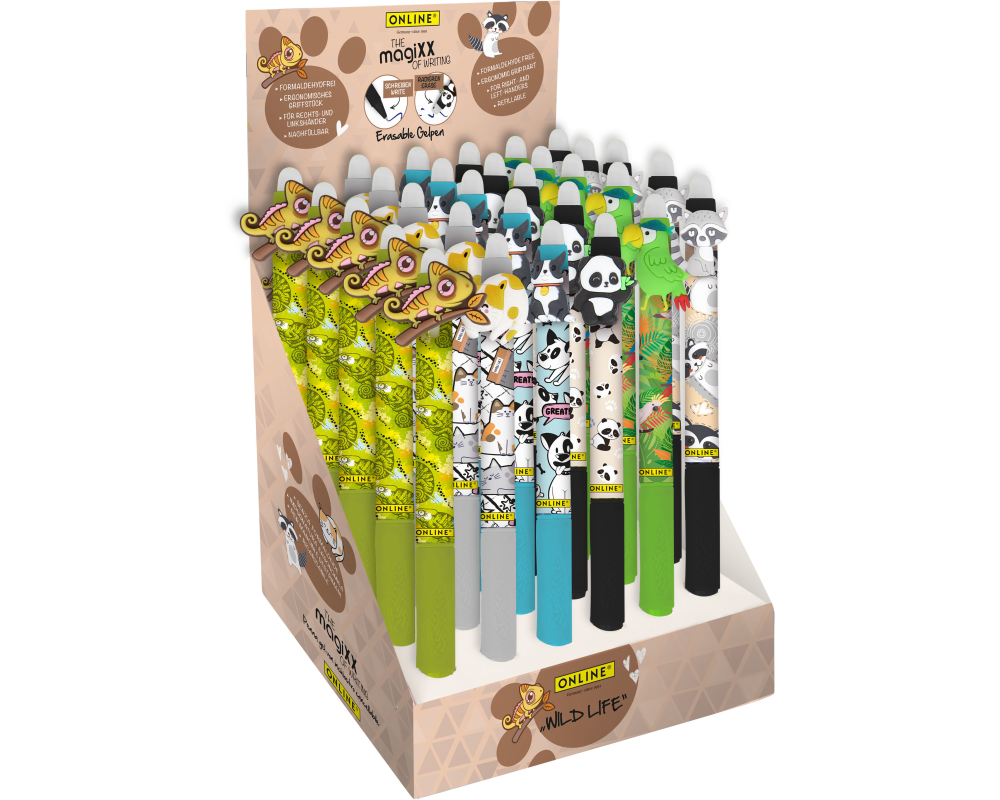 ONLINE Gelschreiber magiXX Wild Life 35490/30 Display, assortiert 30 Stück