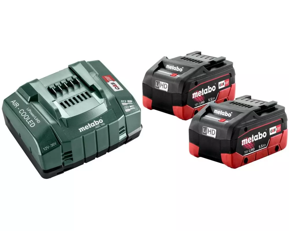 Metabo Akku und Ladegerät Basis-Set 2 x LiHD 5.5 Ah