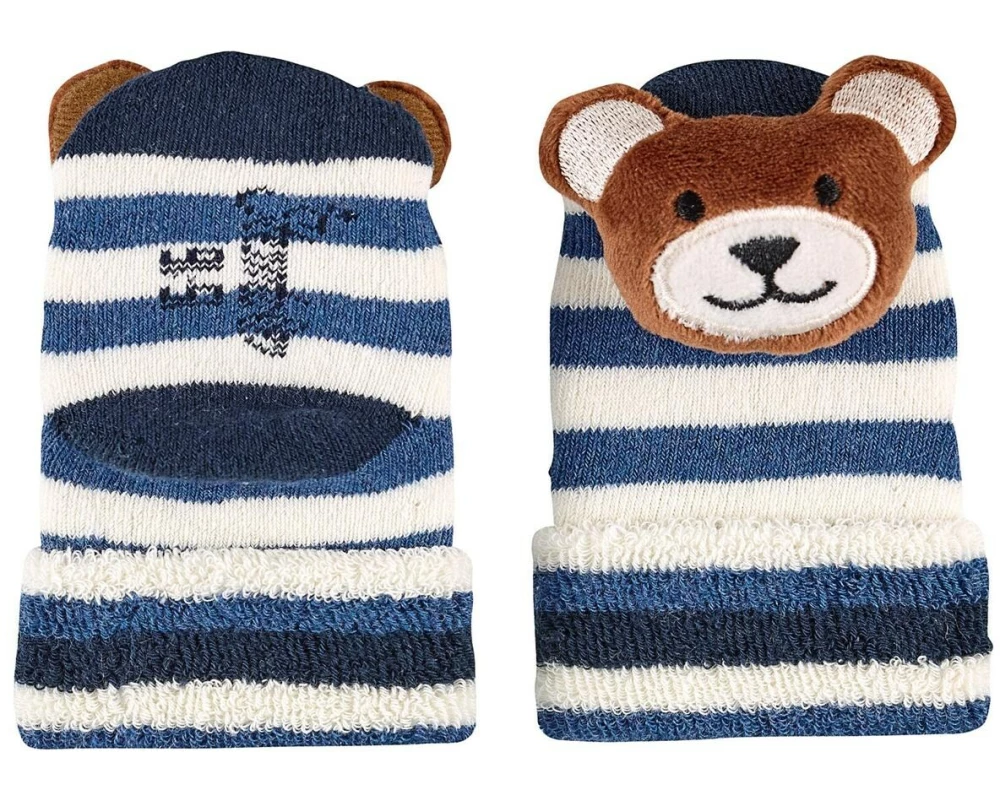 Sterntaler Ragazzi Bambino Rasselsocken Bär Marine Grösse 15/16