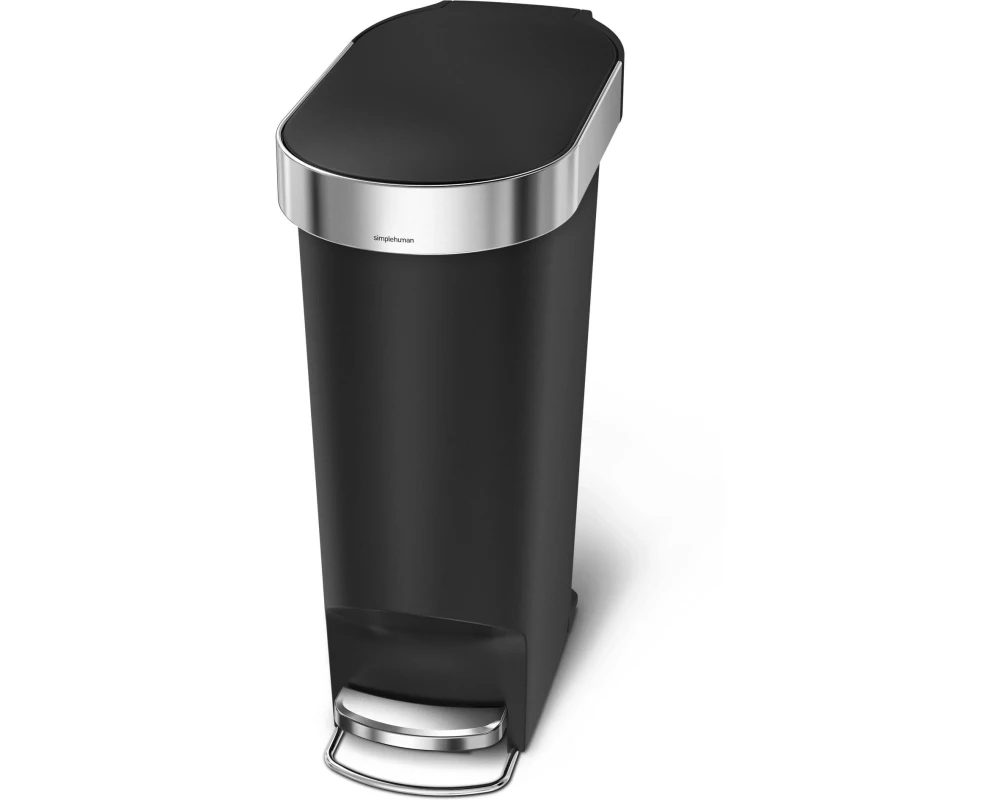 Simplehuman Treteimer Slim Step Can 40 l Schwarz