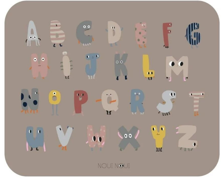 Noui Noui Kindertischset XL ABC Learning 55 x 45 cm