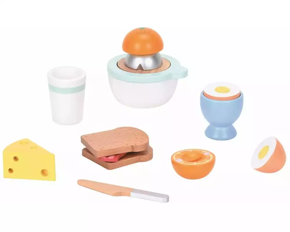 Spielba Holzspielwaren Spiel-Lebensmittel Frühstücks-Set