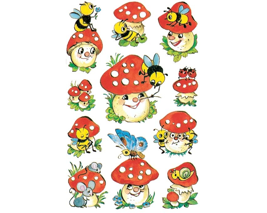 Z-DESIGN Sticker Creative 4304 Pilze 3 Stück