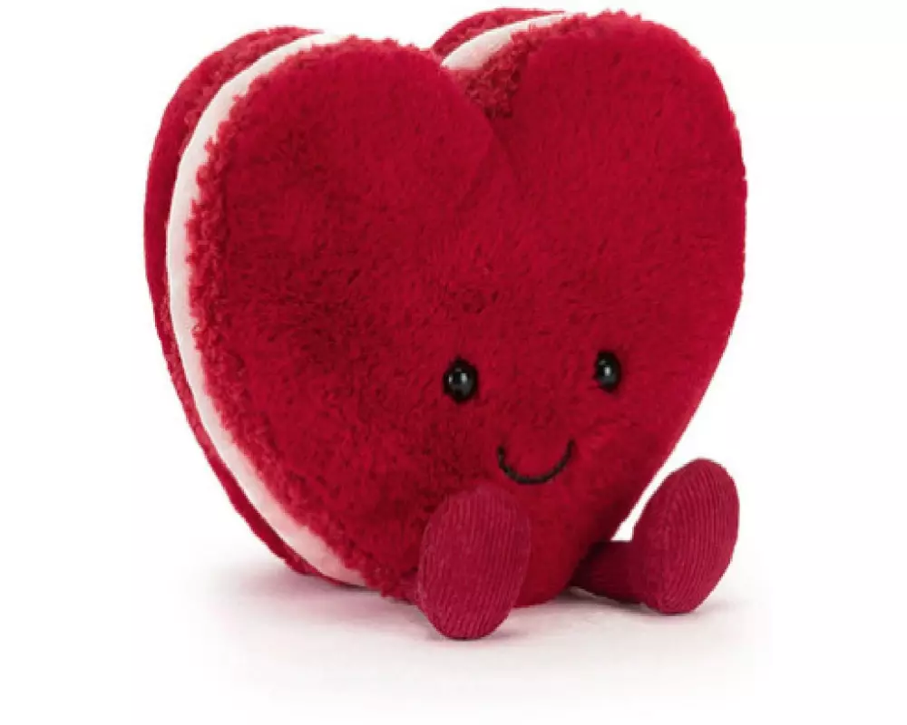 Jellycat Kuscheltier Amuseables Arlette Heart Macaron Rot