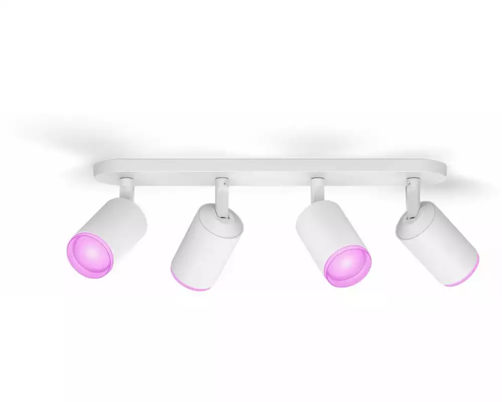 Philips Hue White & Color Ambiance Fugato 4er-Spot Weiss