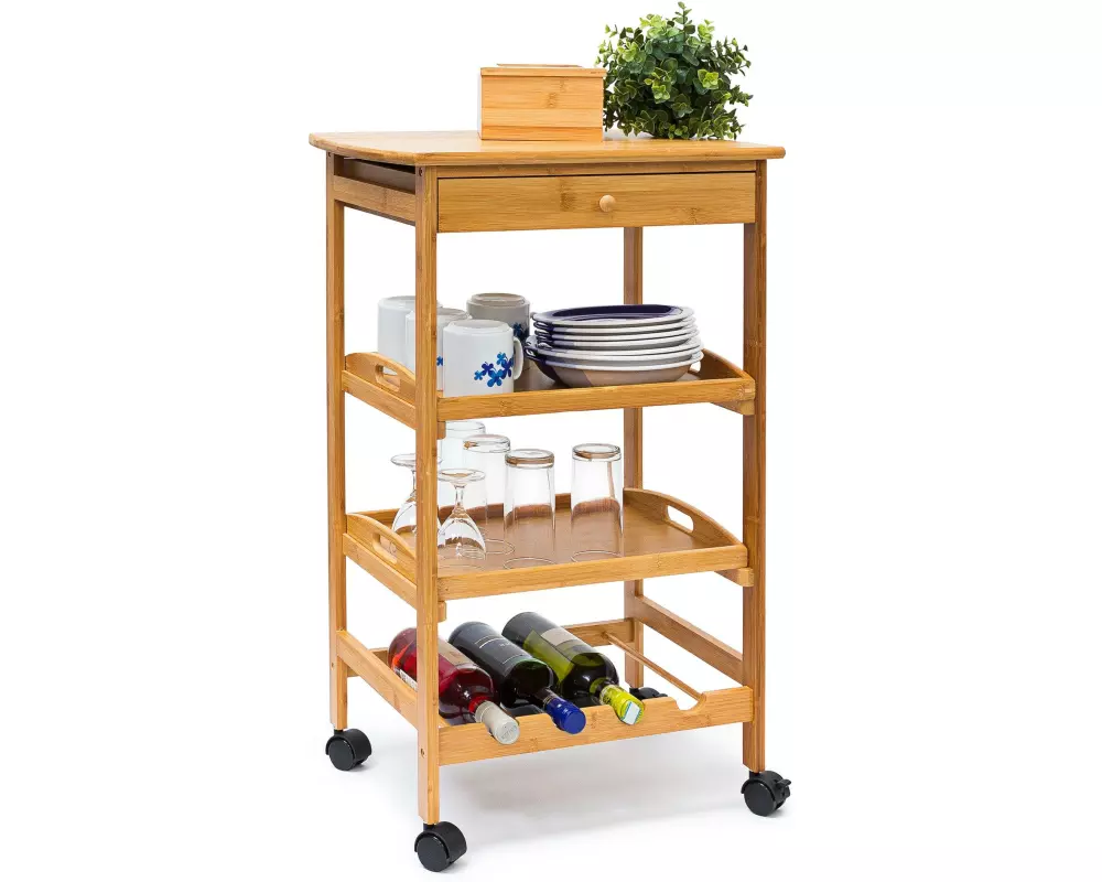 relaxdays Küchenwagen James 80.5 x 50 x 37 cm
