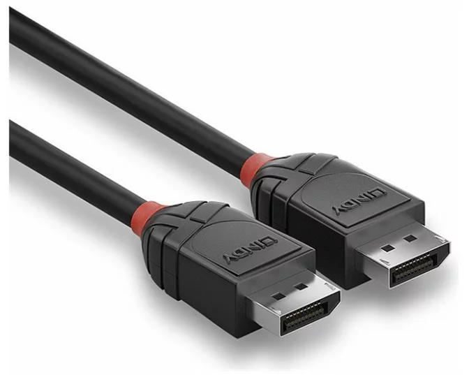 LINDY Black Line Video Cable, DP 1.2, DP-DP M-M, 3m, black
