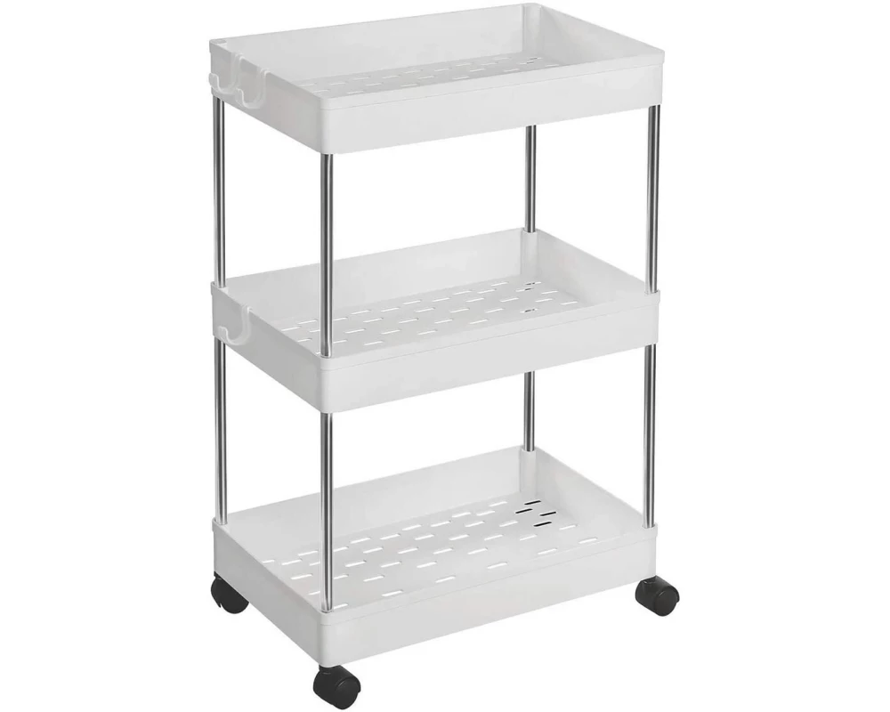 Songmics Regal mit 3 Ablagen Weiss