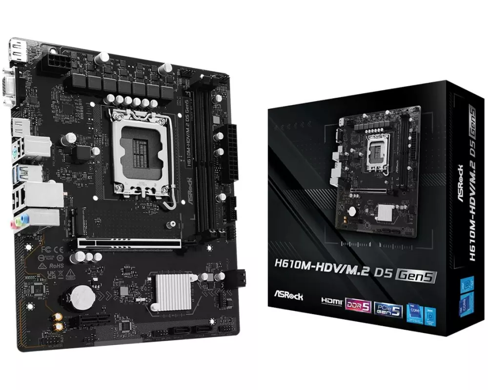 ASRock Mainboard H610M-HDV/M.2 D5 Gen5