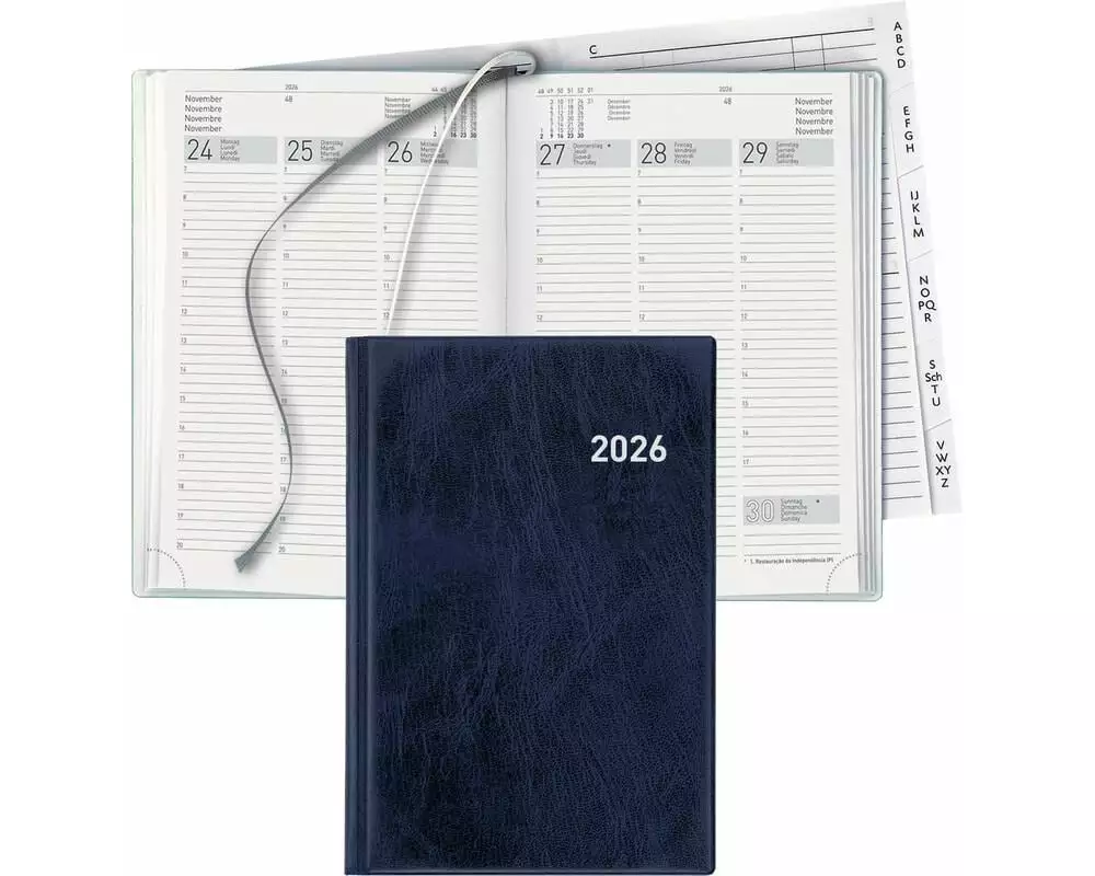 Biella Geschäftsagenda Terminia Schwarz, 14.5 x 20.5 cm