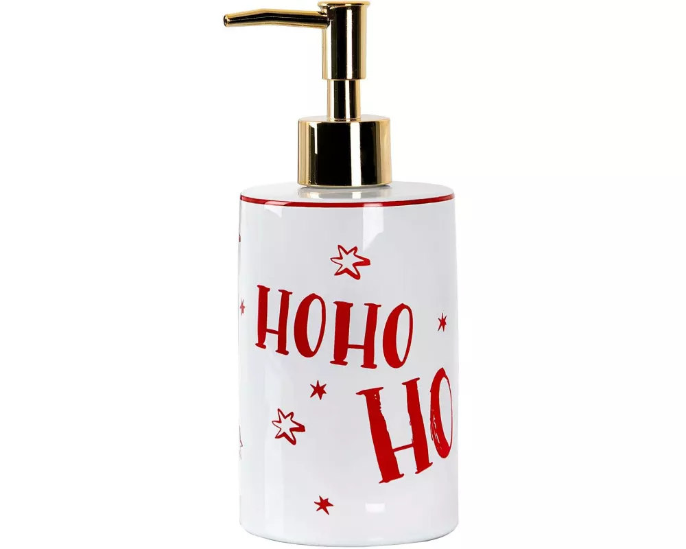 diaqua Seifenspender «Hoho Ho» 400 ml, Rot/Gold/Weiss
