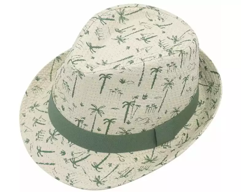 maximo Strohhut Palmen Wollweiss/Tee Gr. 57