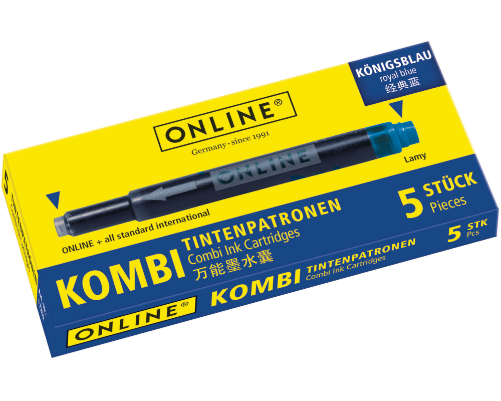 ONLINE Tintenpatronen Kombi 17036/12 Rabazzi, königsblau 5 Stück