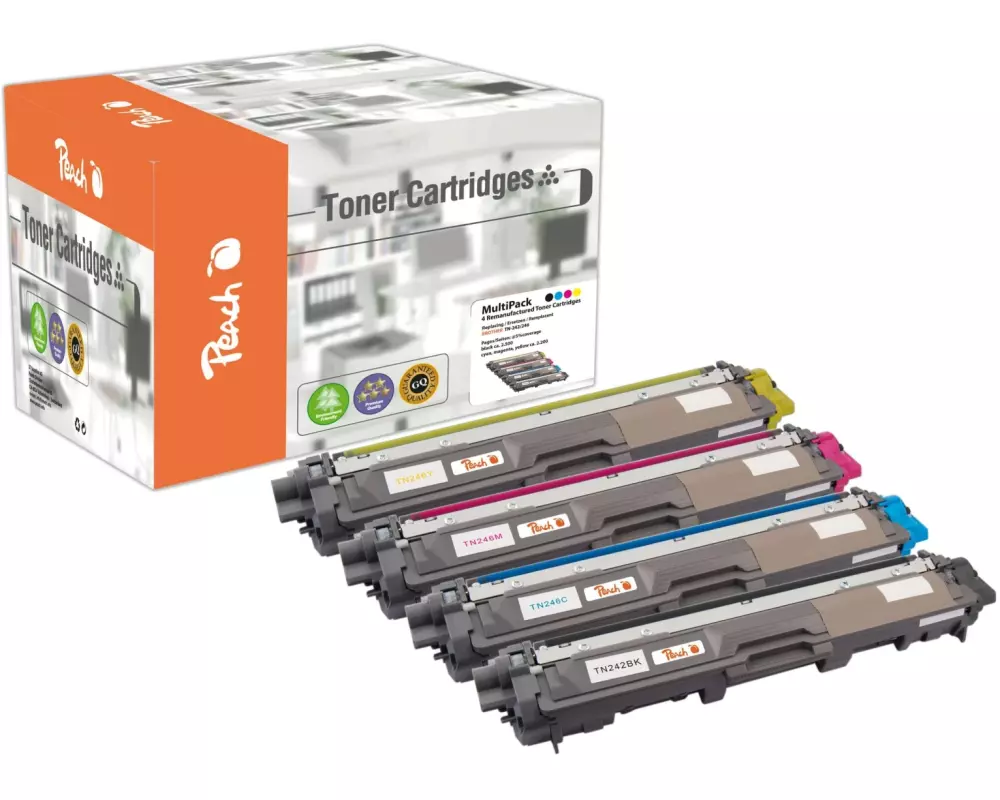 Peach Toner Brother TN-242 / TN-246 Black/Cyan/Magenta/Yellow