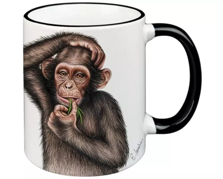 creanorm Tasse Affe 330 ml, 1 Stück, Weiss