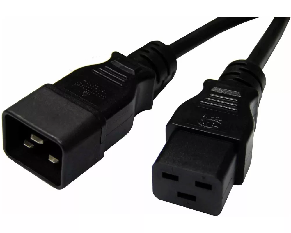 Diggelmann Gerätekabel 8 m C19 - C20 Schwarz