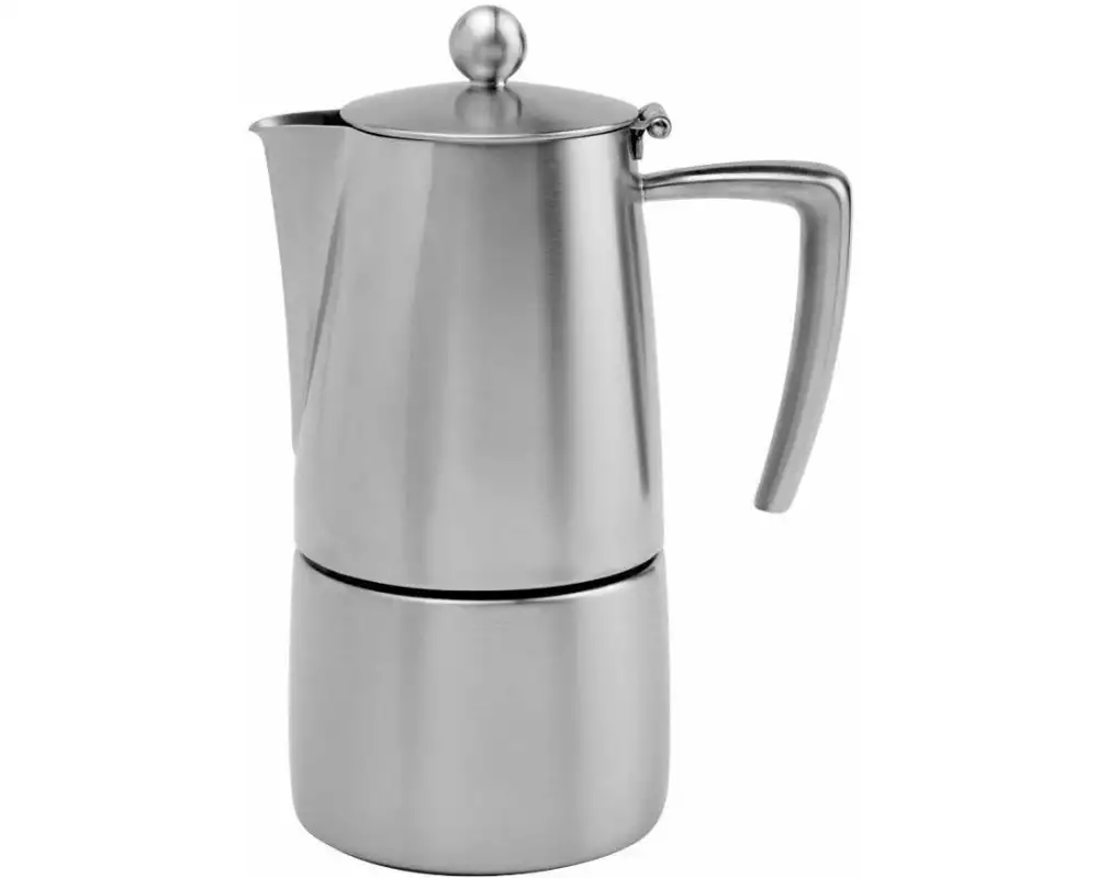 Cristel Espressokocher Torino Ø 10 cm 6 Tassen, Silber