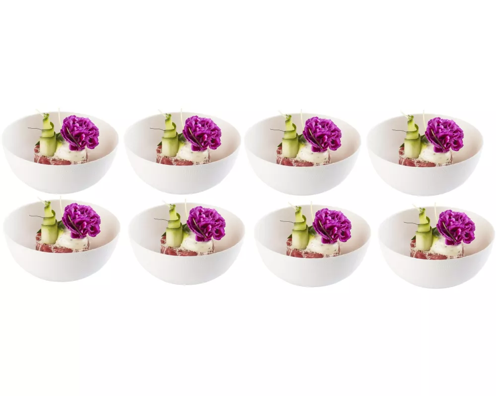 Sier Einweg-Schüssel Bagastro 11 cm, 20 Stück, Weiss