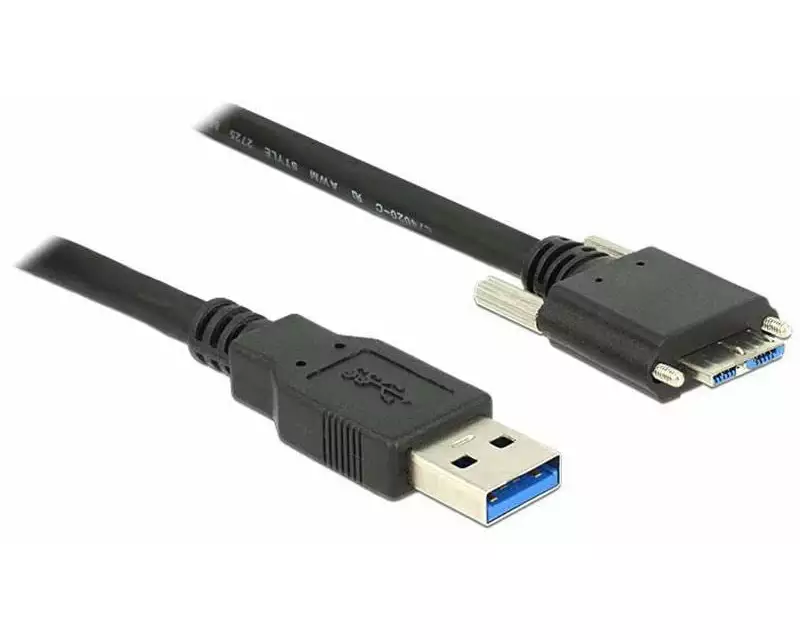 Delock USB 3.0-Kabel verschraubbar USB-A - Micro-USB B 3 m
