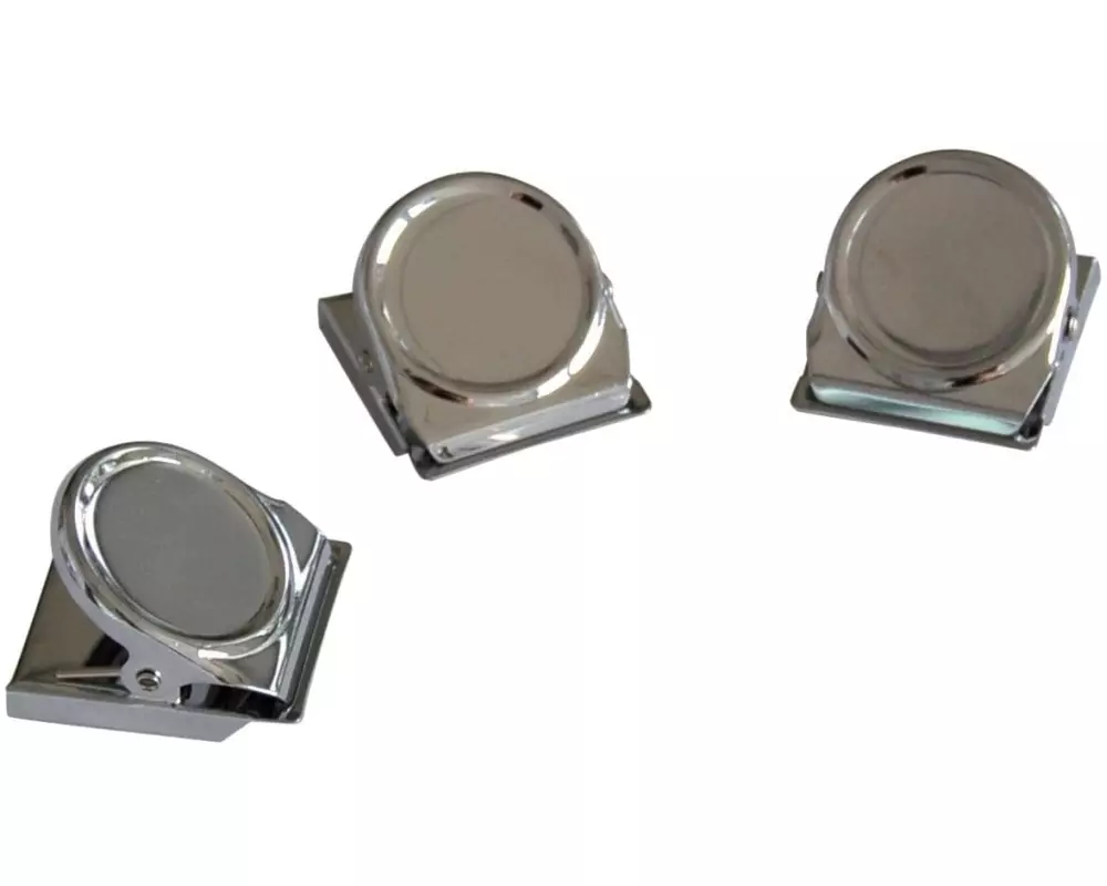 Franken Magnetclip 40 x 35 mm, 3 Stück, Silber