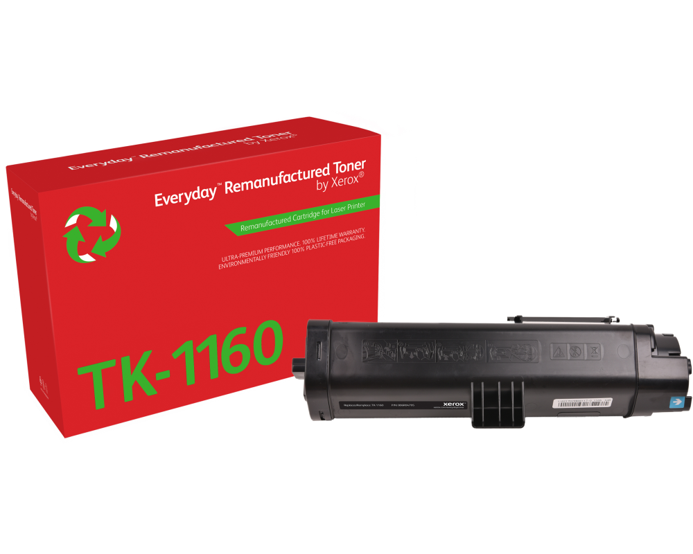Everyday™ Schwarz wiederaufbereiteter Toner von Xerox, kompatibel mit Kyocera TK-1160, Standardkapazität